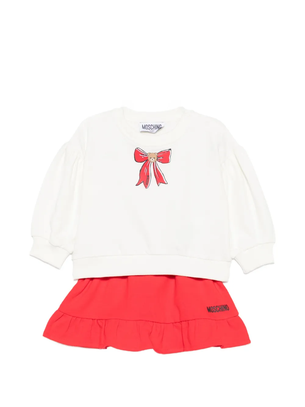 Moschino Kids long-sleeve skirt set - Bianco