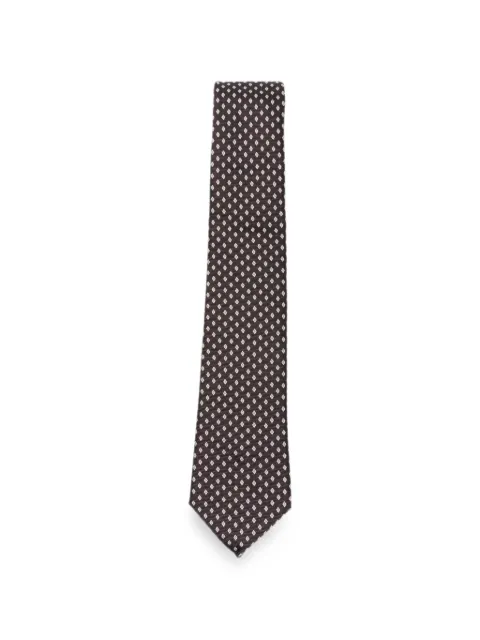 Emporio Armani geometric-pattern silk tie