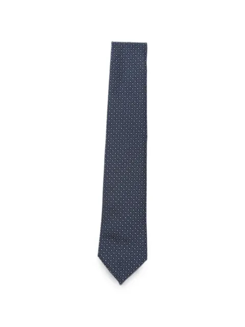 Emporio Armani corbata de seda con motivo geométrico