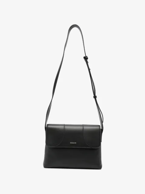 Emporio Armani logo-plaque leather shoulder bag