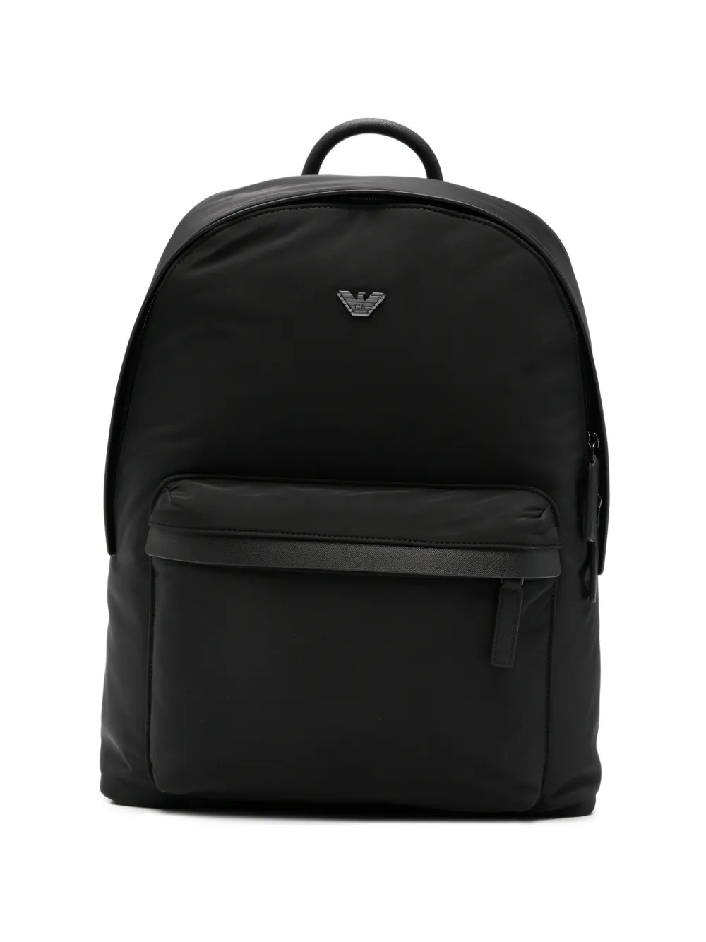 Emporio Armani logo-plaque backpack - Nero