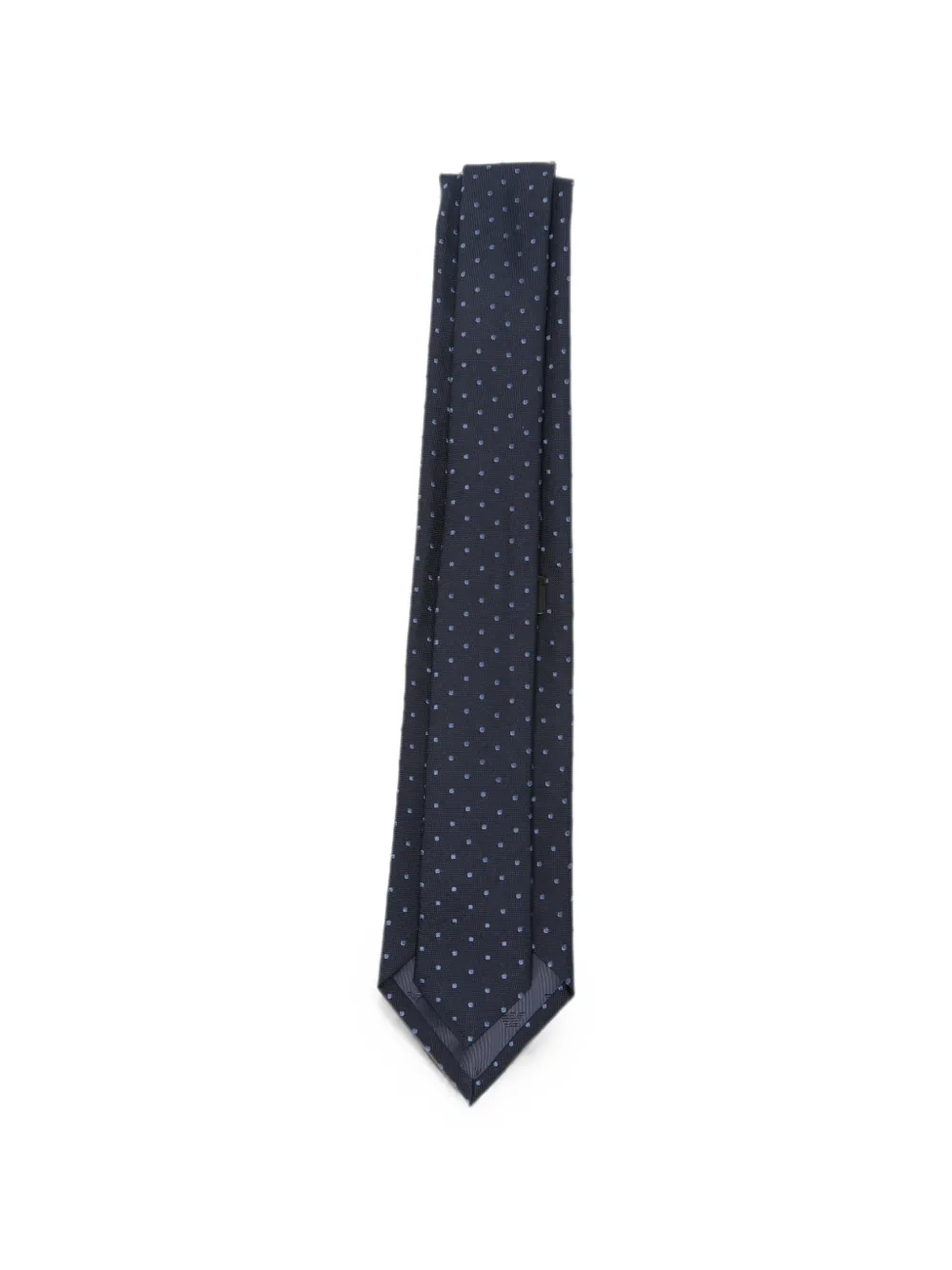 Emporio Armani polka-dot silk tie Blauw