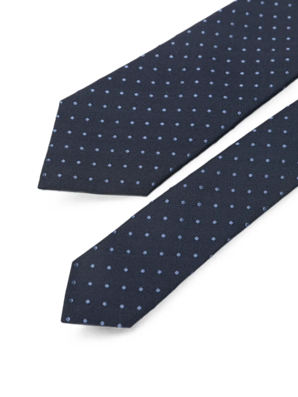 Emporio Armani polka-dot silk tie Blauw