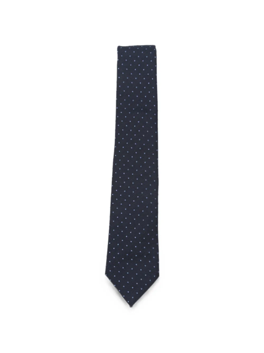 Emporio Armani polka-dot silk tie - Blau