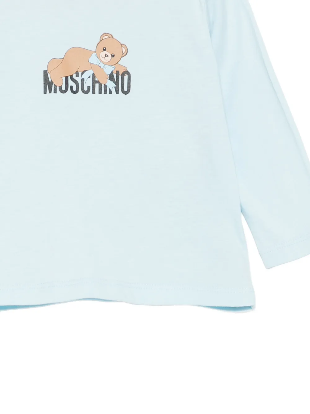 Moschino Kids T-shirt met logoprint Blauw