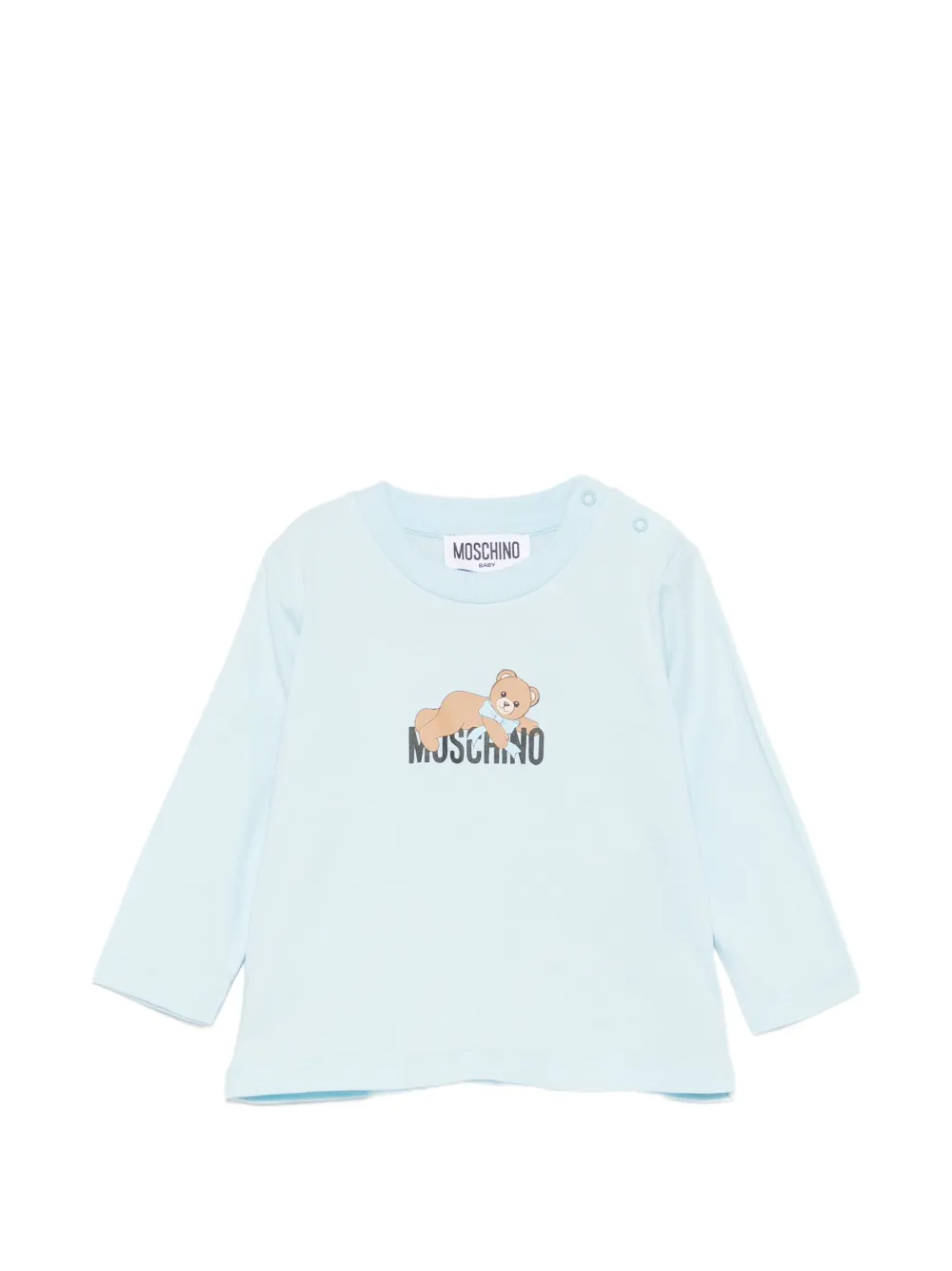 Moschino Kids logo-print T-shirt - Blu