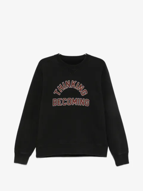 sacai slogan-print sweatshirt