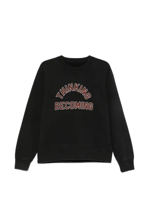 sacai slogan-print sweatshirt