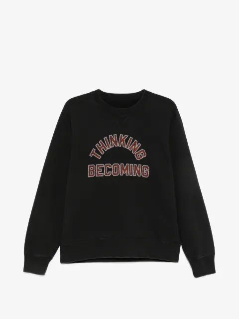 sacai slogan-print sweatshirt