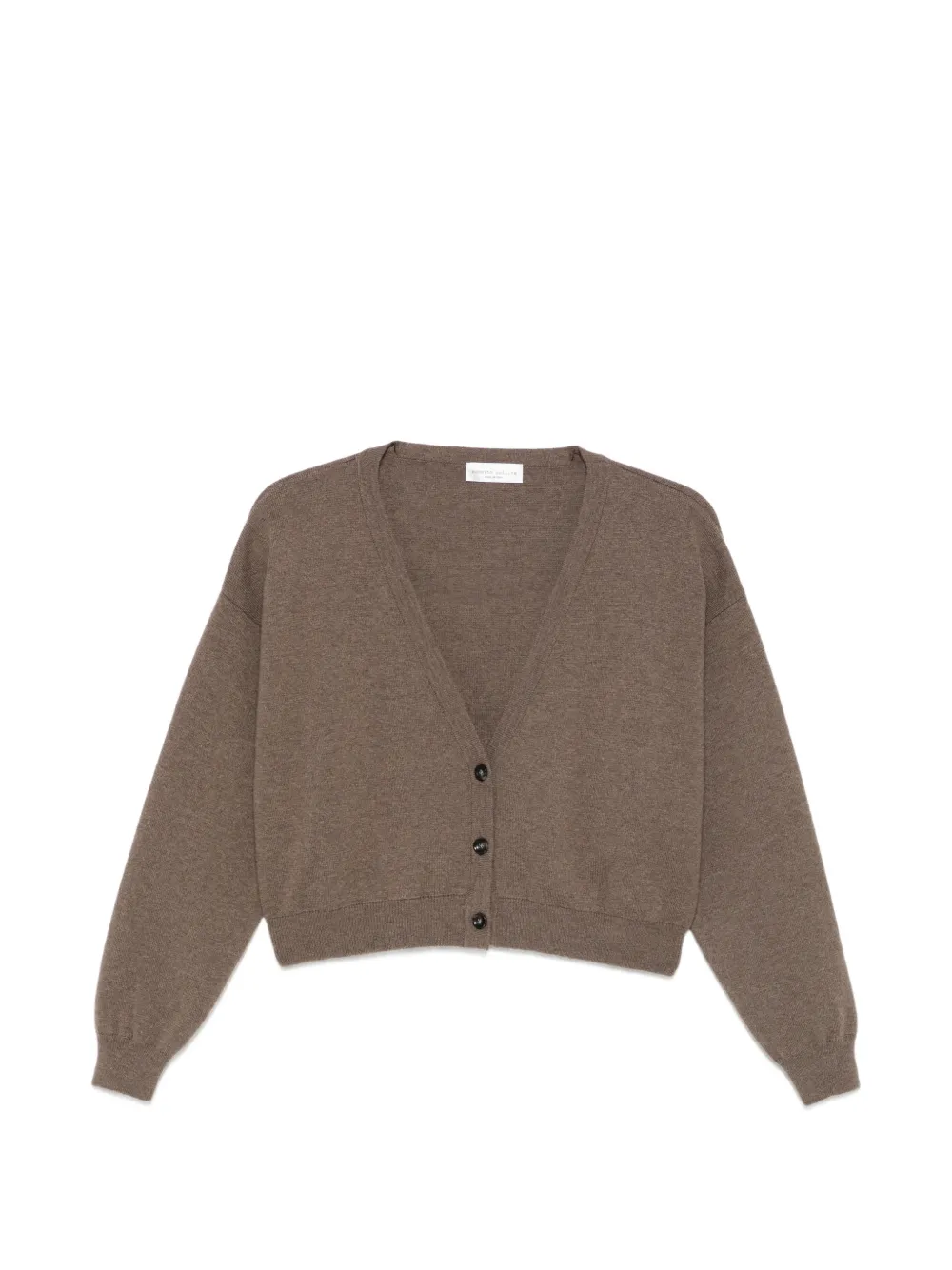 Roberto Collina fine-knit V-neck cardigan Bruin
