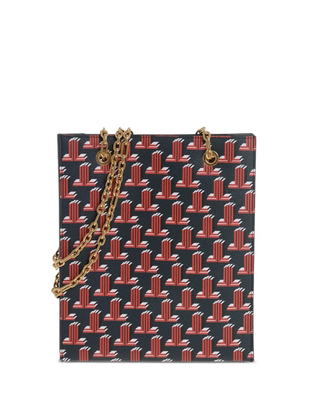 Lanvin Faux-leather Shoulder Bag With Monogram Pattern In Multi