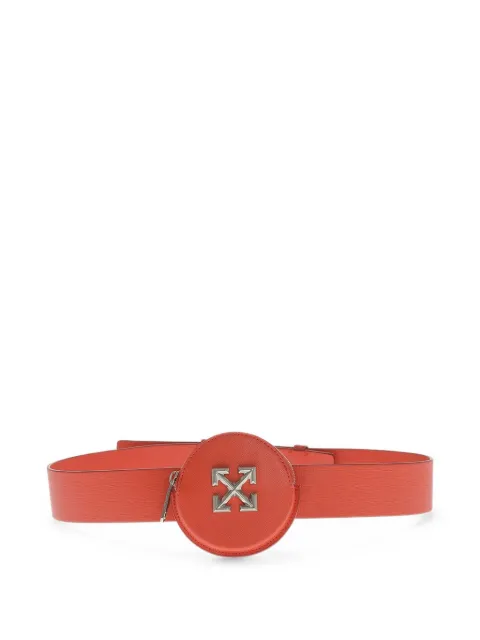 Off-White leather belt with coin pocket