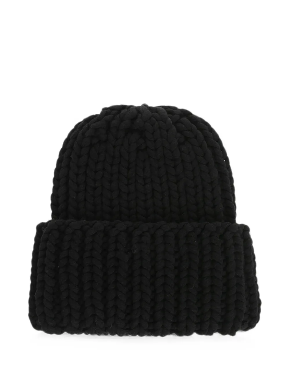 Max Mara wool-blend solid beanie with crystal - Schwarz