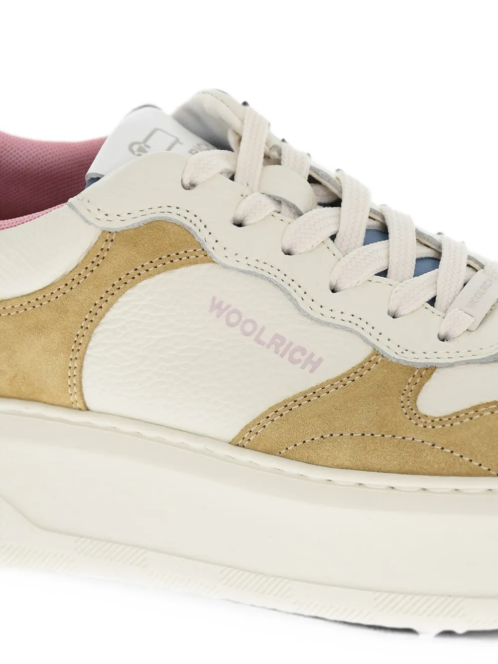 Woolrich hammered-leather suede sneakers Wit
