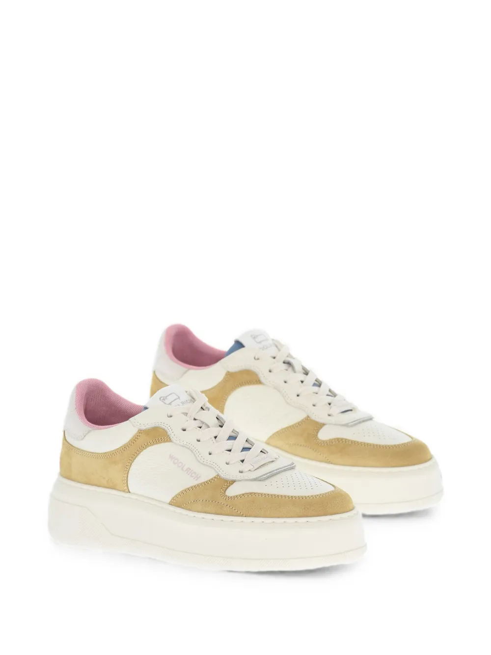 Woolrich hammered-leather suede sneakers Wit