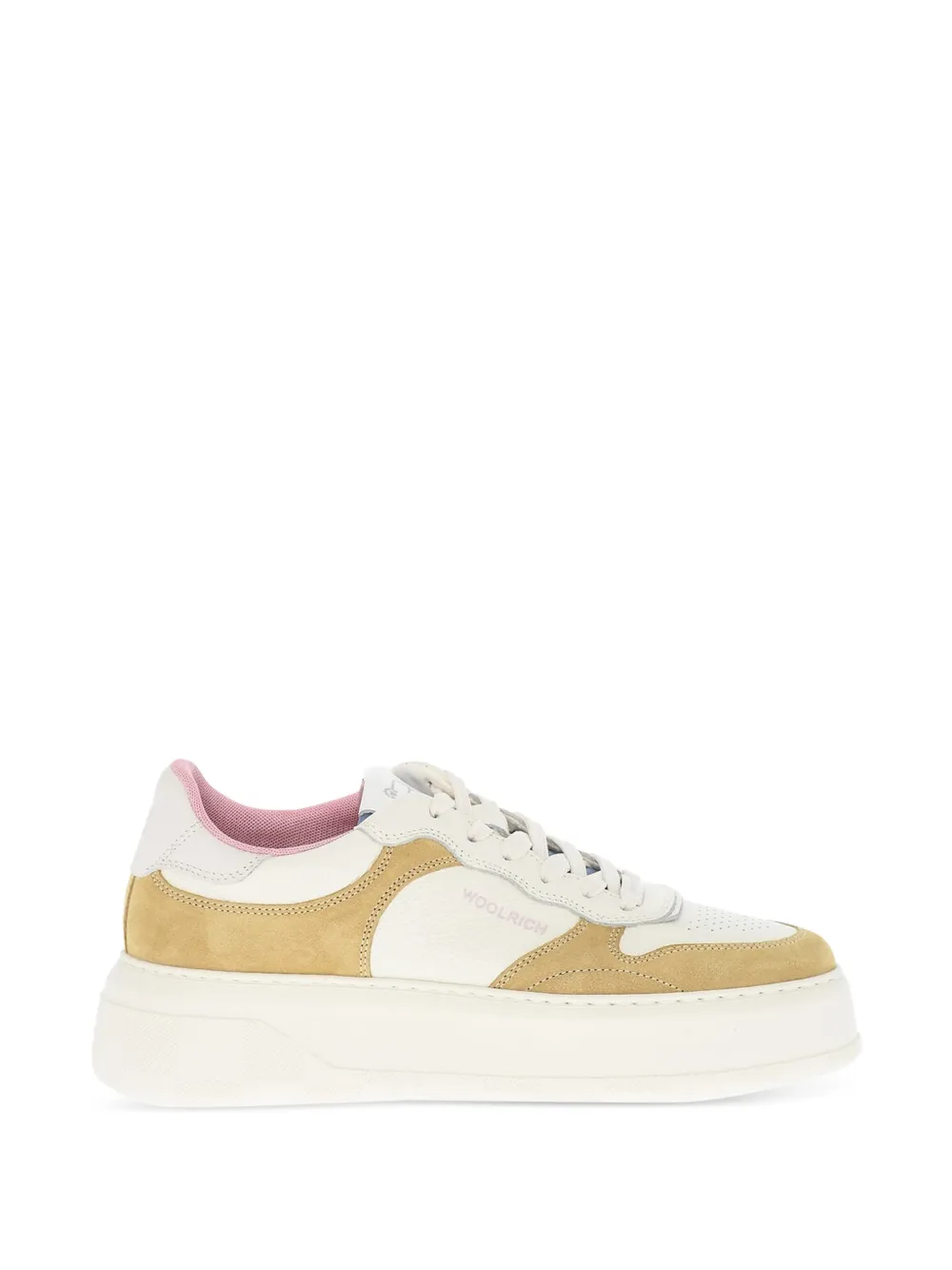Woolrich hammered-leather suede sneakers Wit