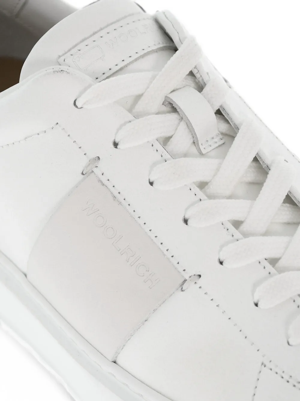 Woolrich lace-up leather sneakers Wit