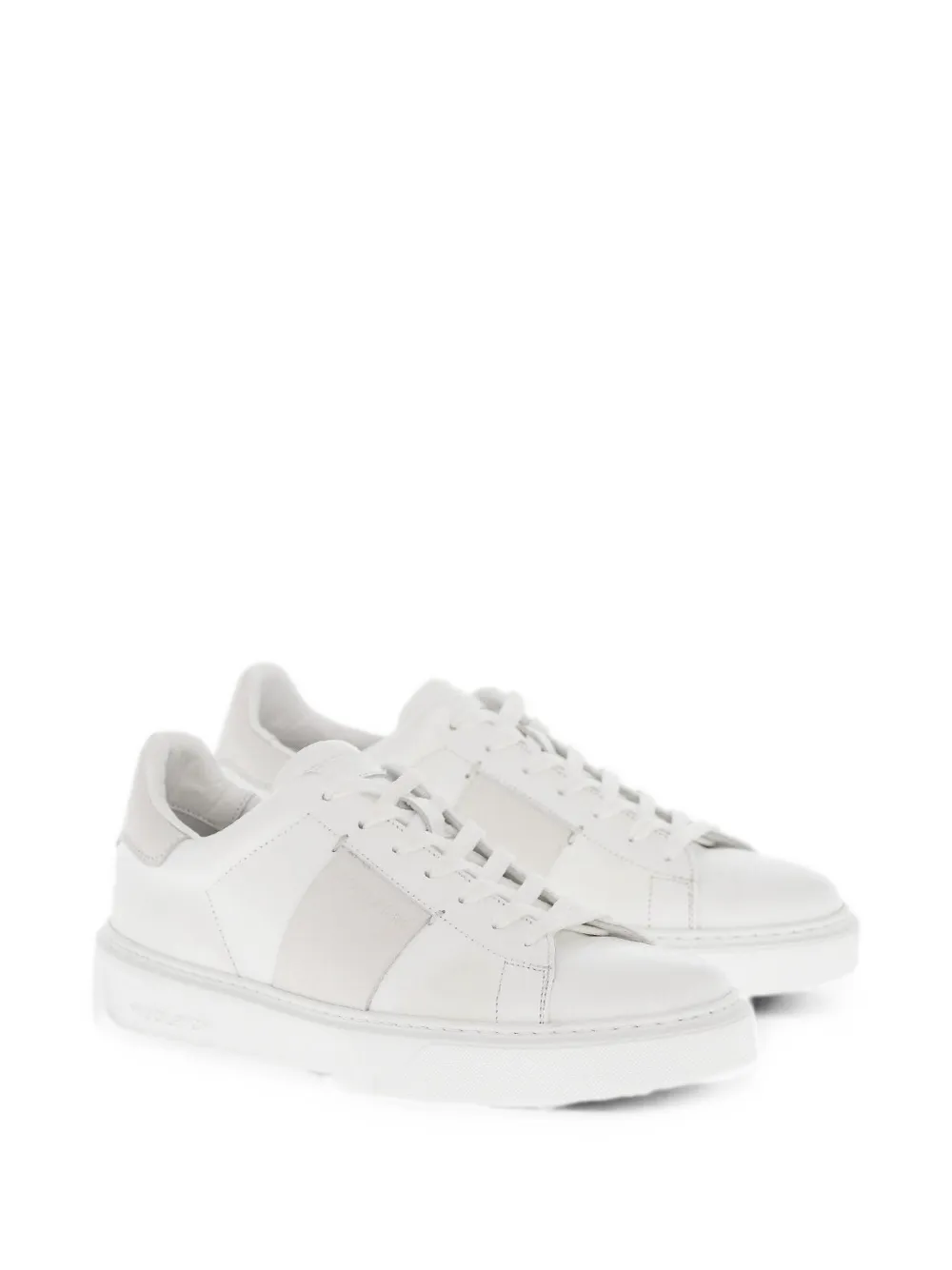 Woolrich lace-up leather sneakers Wit