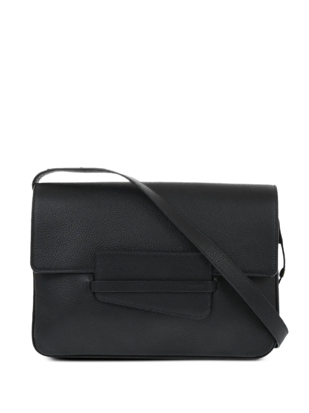 Il Bisonte hammered leather bag - Schwarz