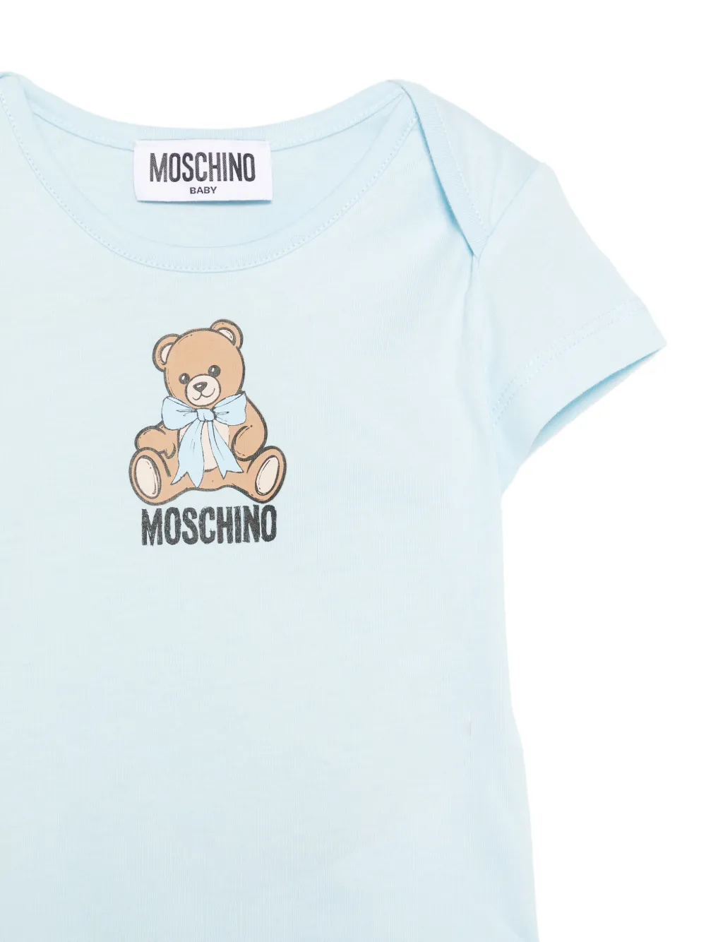 Moschino Kids Teddy Bear romper met print Blauw