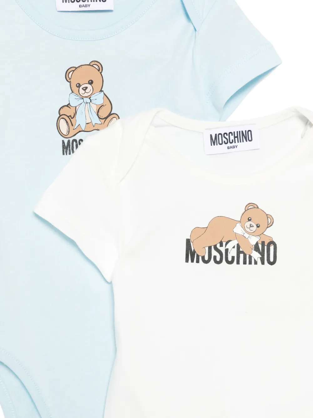 Moschino Kids Teddy Bear romper met print Blauw