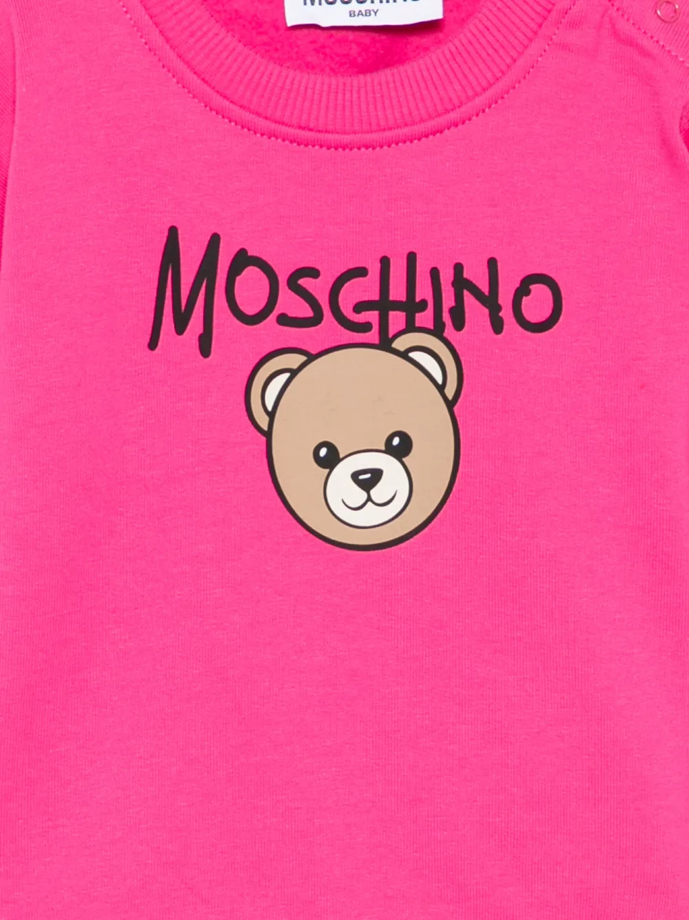Moschino Kids Sweater met logoprint Roze