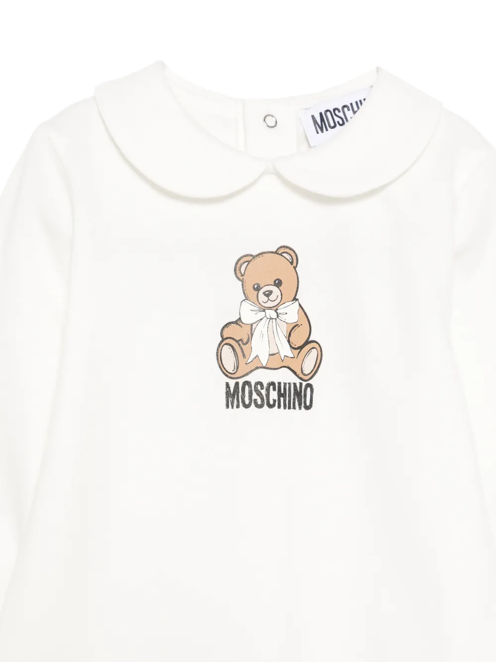 Moschino Kids Teddy Bear pyjama met Peter Pan-kraag Wit