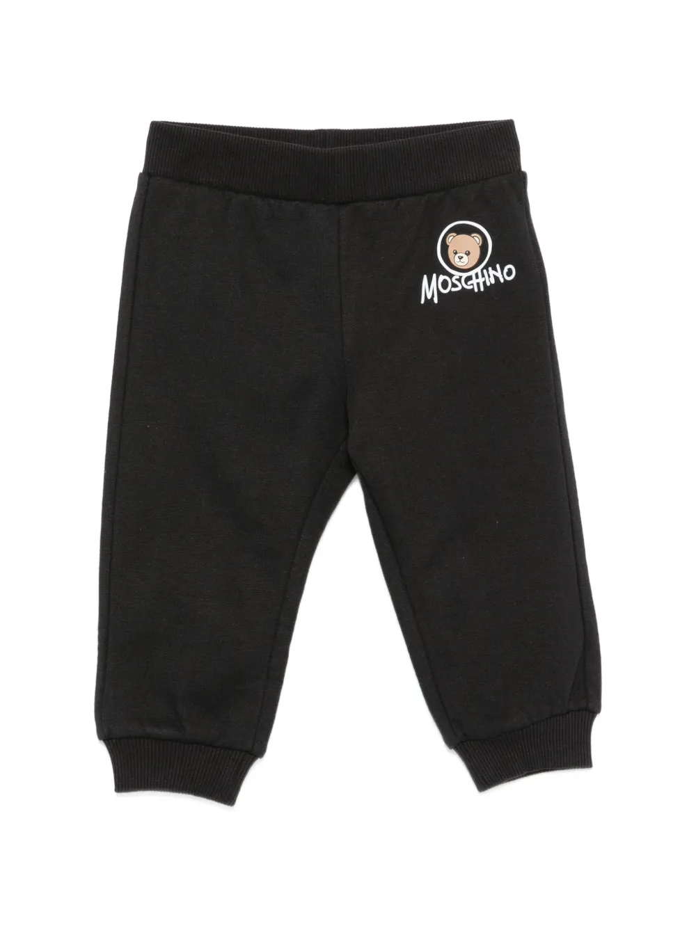 Moschino Kids Teddy Bear logo-print track pants - Nero