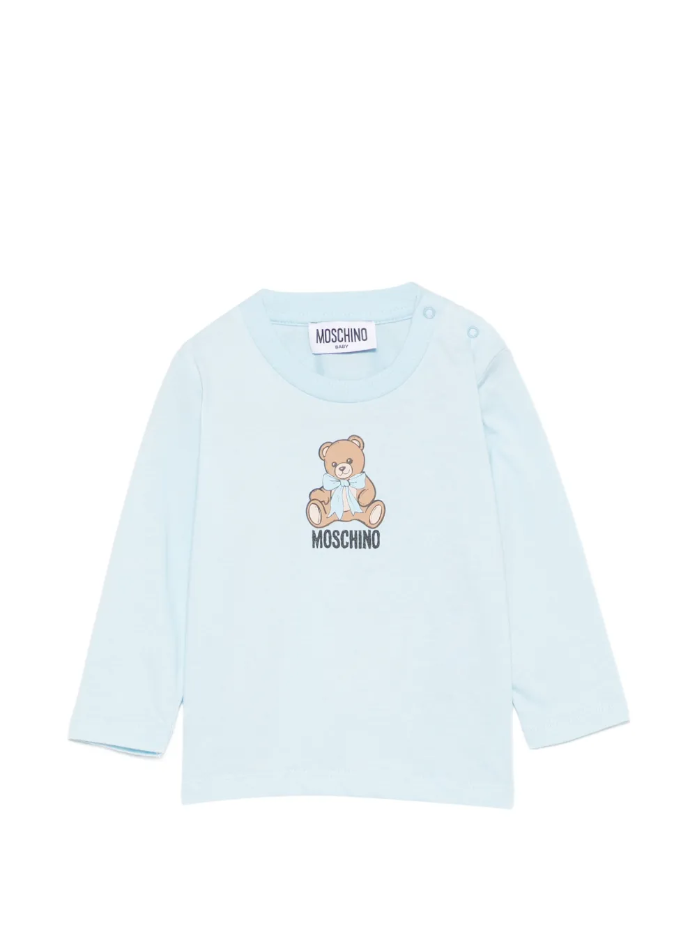 Moschino Kids logo-print T-shirt - Blu