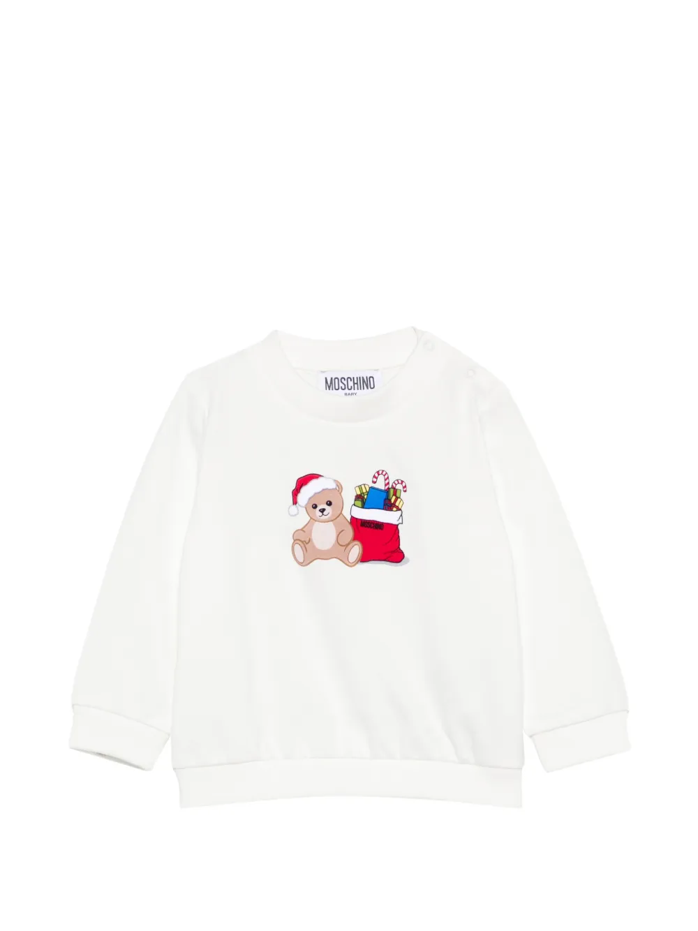 Moschino Kids Teddy Bear print sweatshirt - Bianco