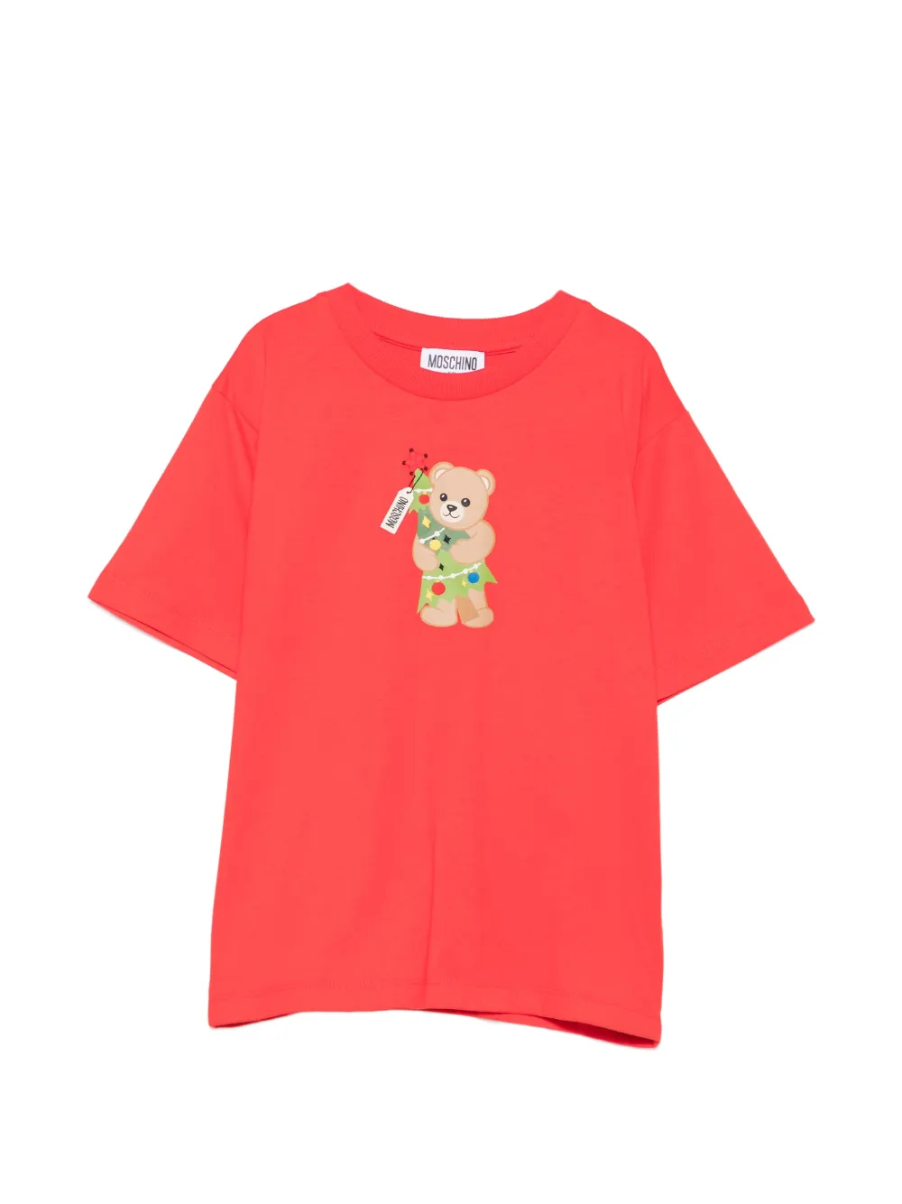 Moschino Kids teddy bear-printT-shirt - Rosso