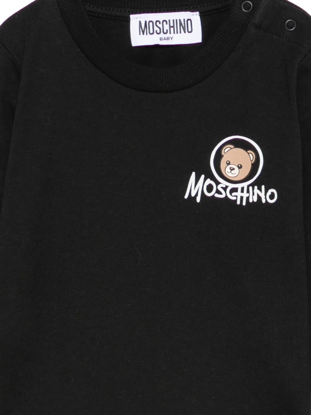 Moschino Kids T-shirt met logoprint Zwart