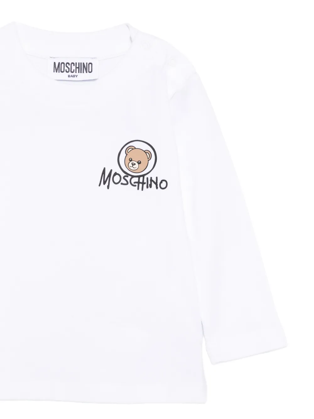 Moschino Kids T-shirt met logoprint Wit