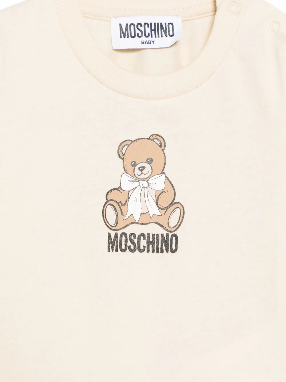 Moschino Kids T-shirt met teddybeerprint Beige
