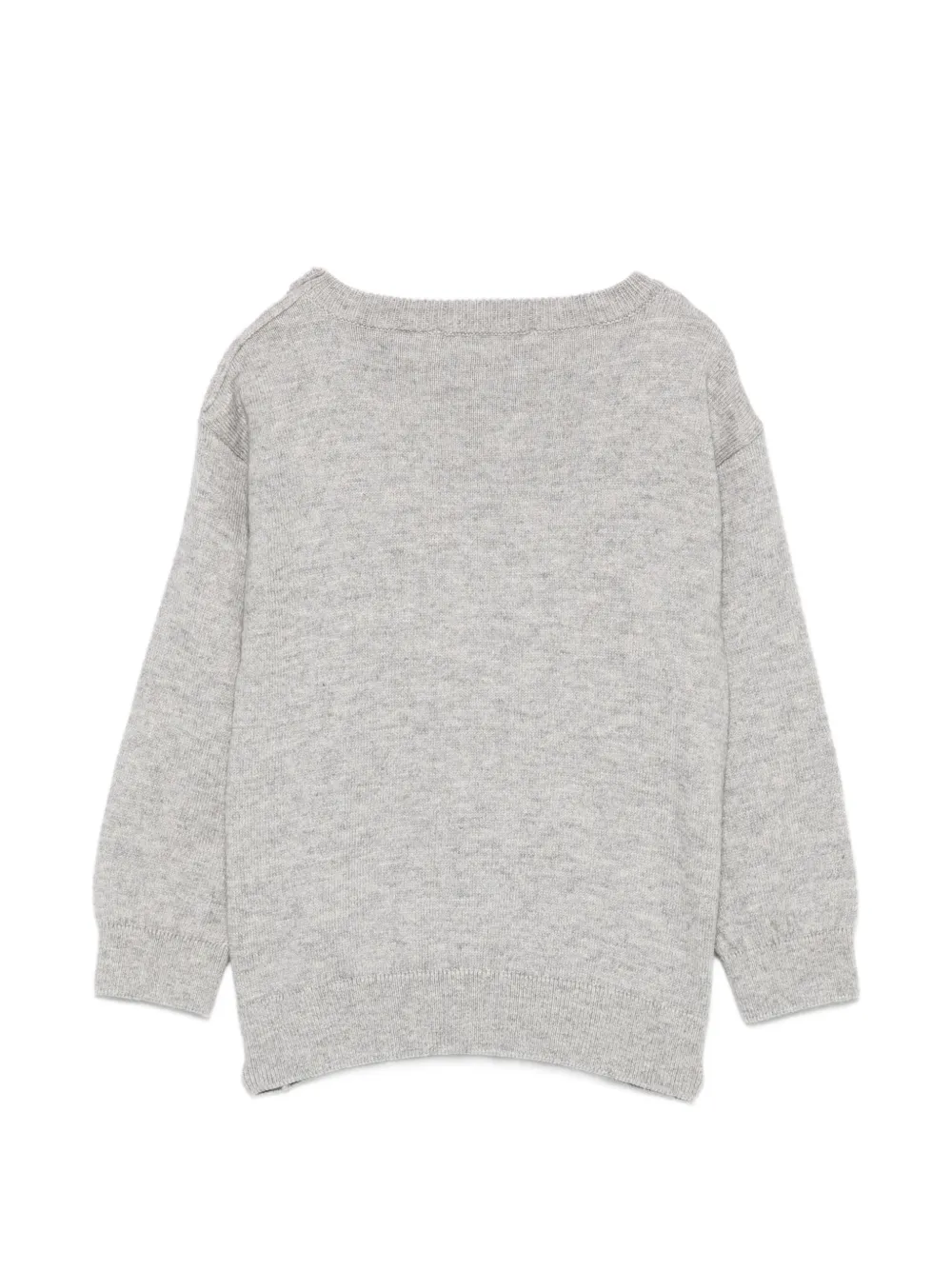 Moschino Kids round-neck sweater Grijs
