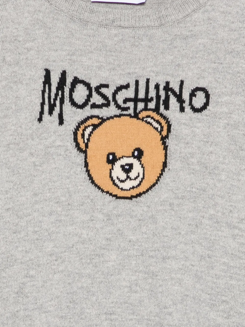 Moschino Kids round-neck sweater Grijs