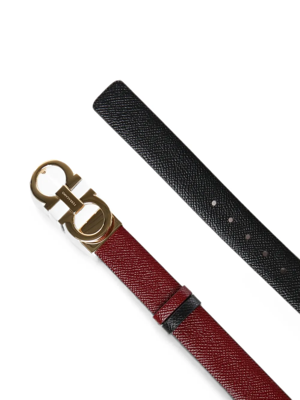 Ferragamo Riem met Gancini-gesp Rood