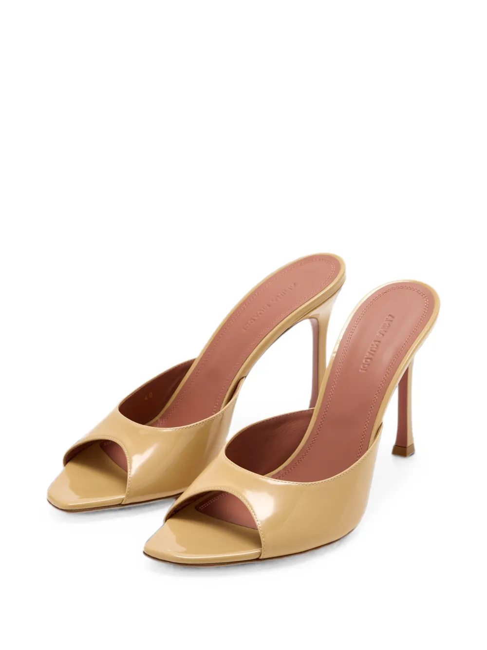 Amina Muaddi Alexa 95 slippers Beige