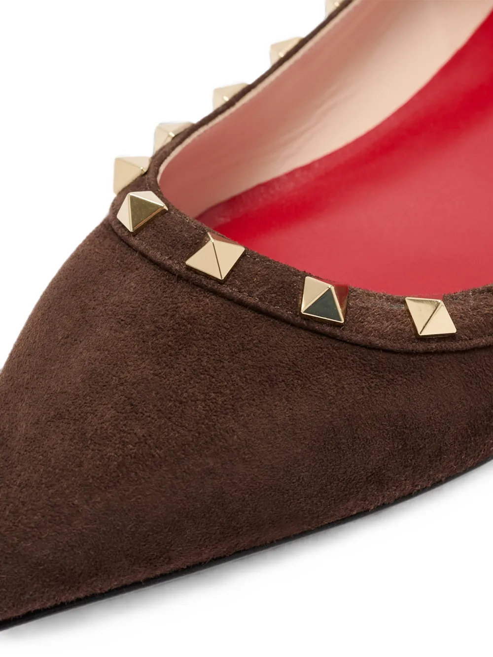 Valentino Garavani Rockstud pointed-toe ballet flats Bruin
