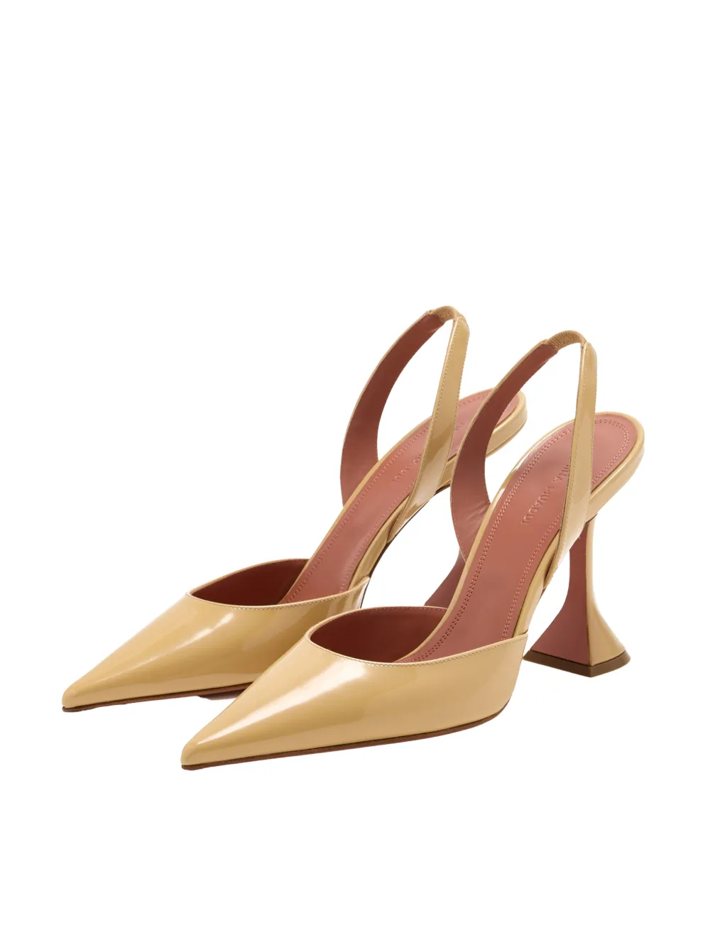 Amina Muaddi Holli 95 slingback pumps Beige