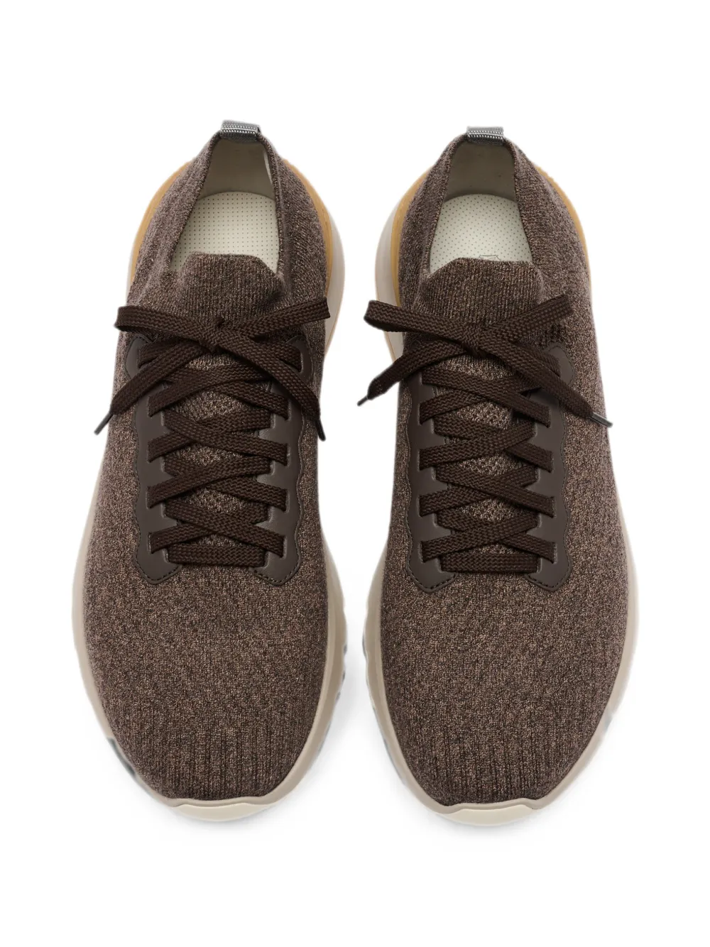 Brunello Cucinelli lace-up knit sneakers Bruin