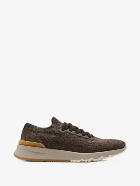 Brunello Cucinelli lace-up knit sneakers