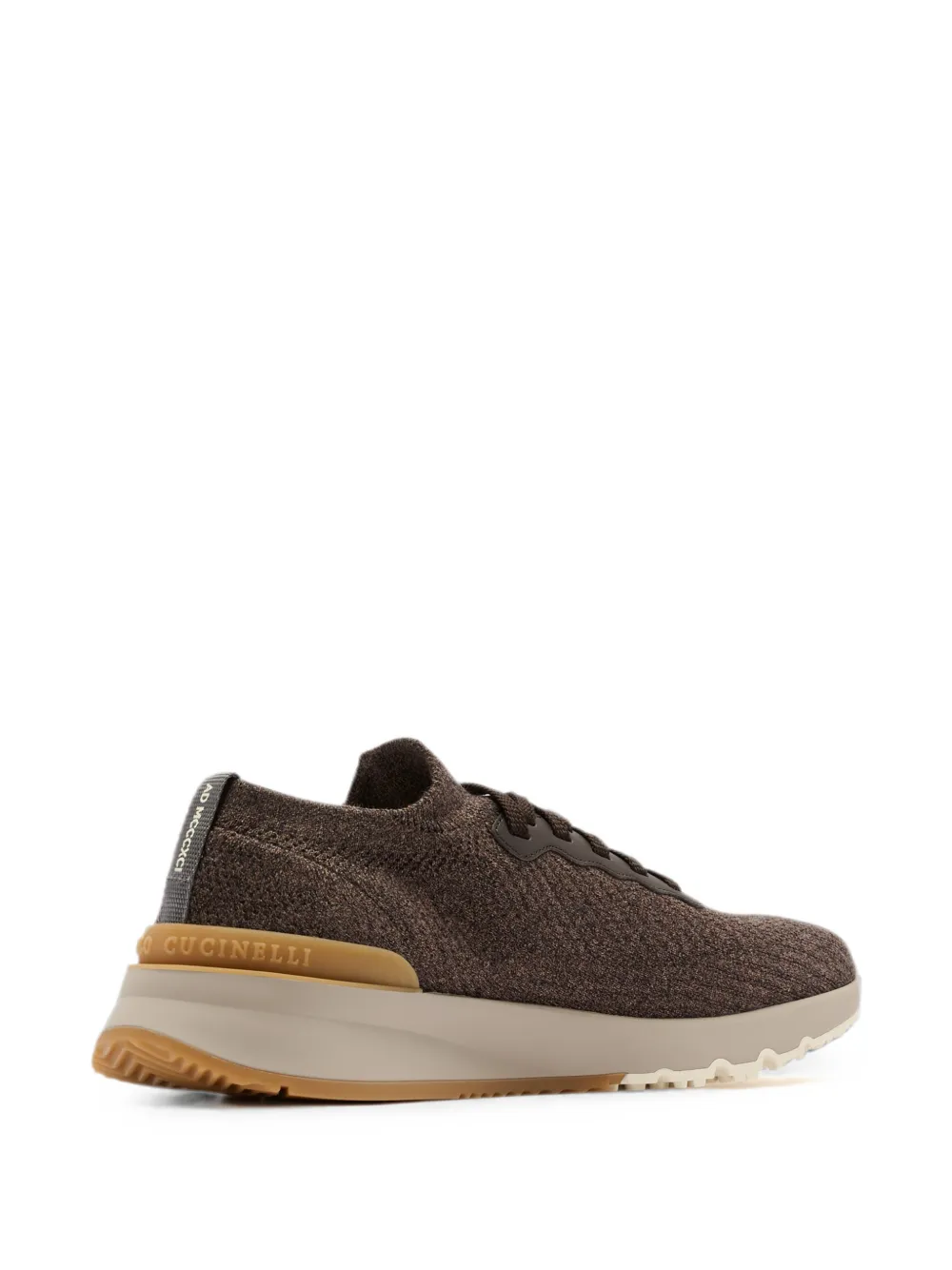 Brunello Cucinelli lace-up knit sneakers Bruin