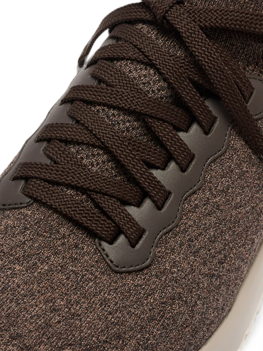 Brunello Cucinelli lace-up knit sneakers Bruin