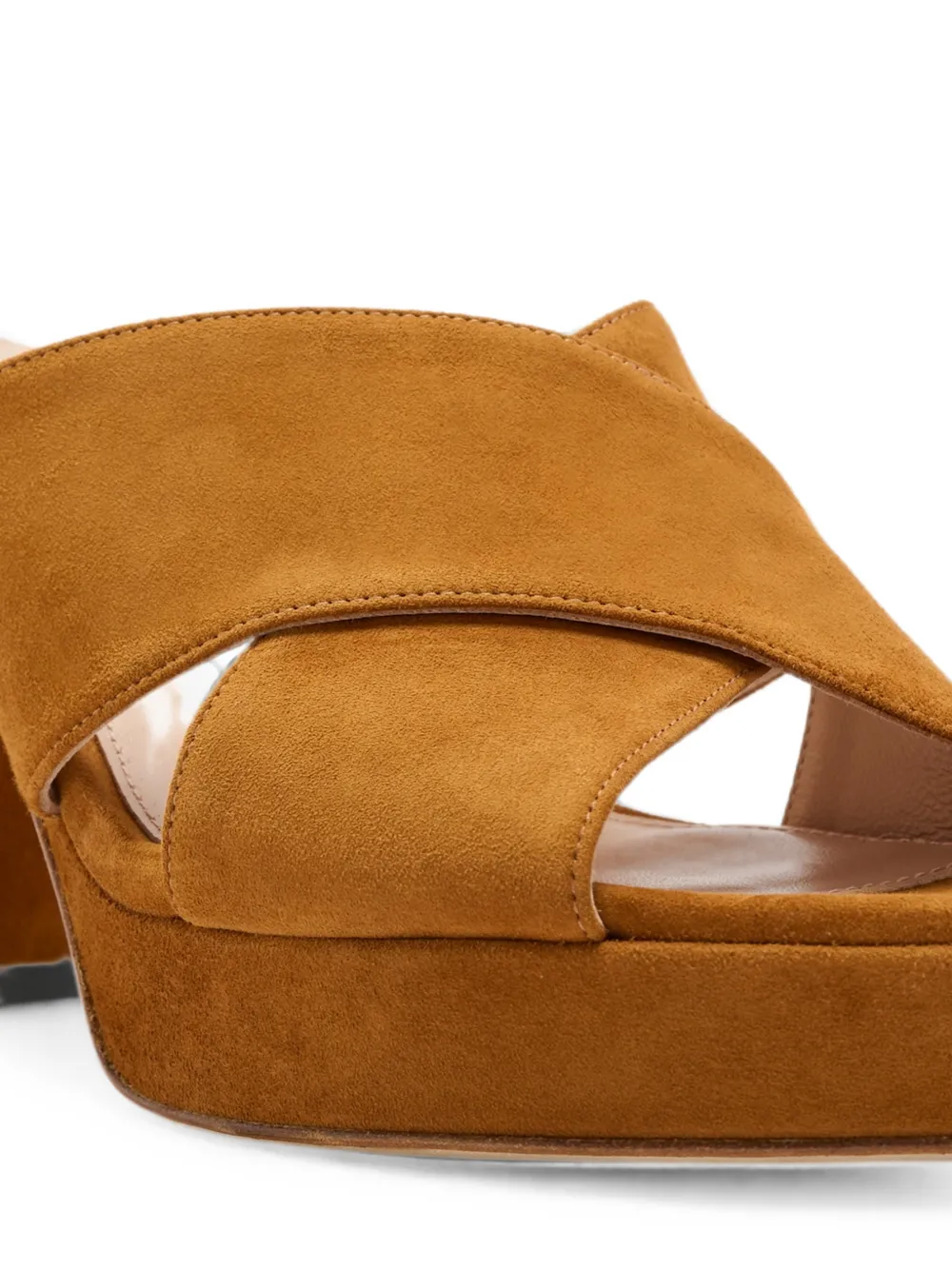 Stuart Weitzman crossover-strap platform sandals Bruin