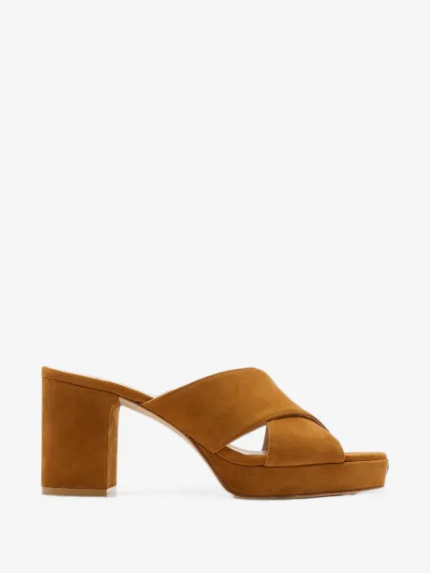 Stuart Weitzman crossover-strap platform sandals