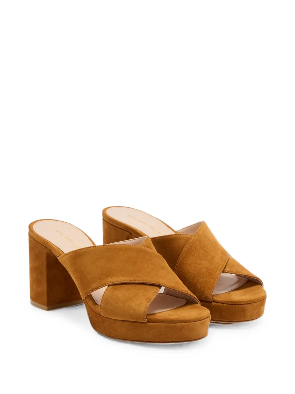 Stuart Weitzman crossover-strap platform sandals Bruin