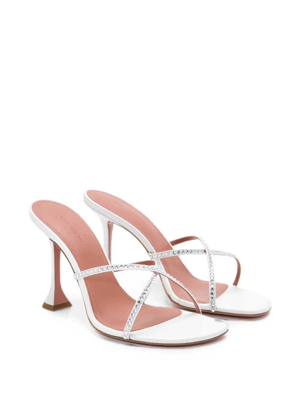Amina Muaddi Sally 95 sandals Wit