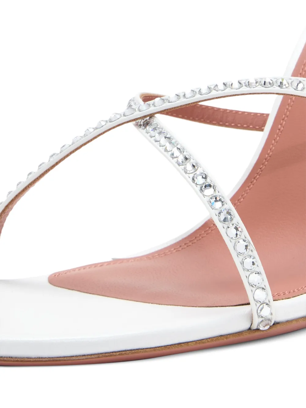 Amina Muaddi Sally 95 sandals Wit