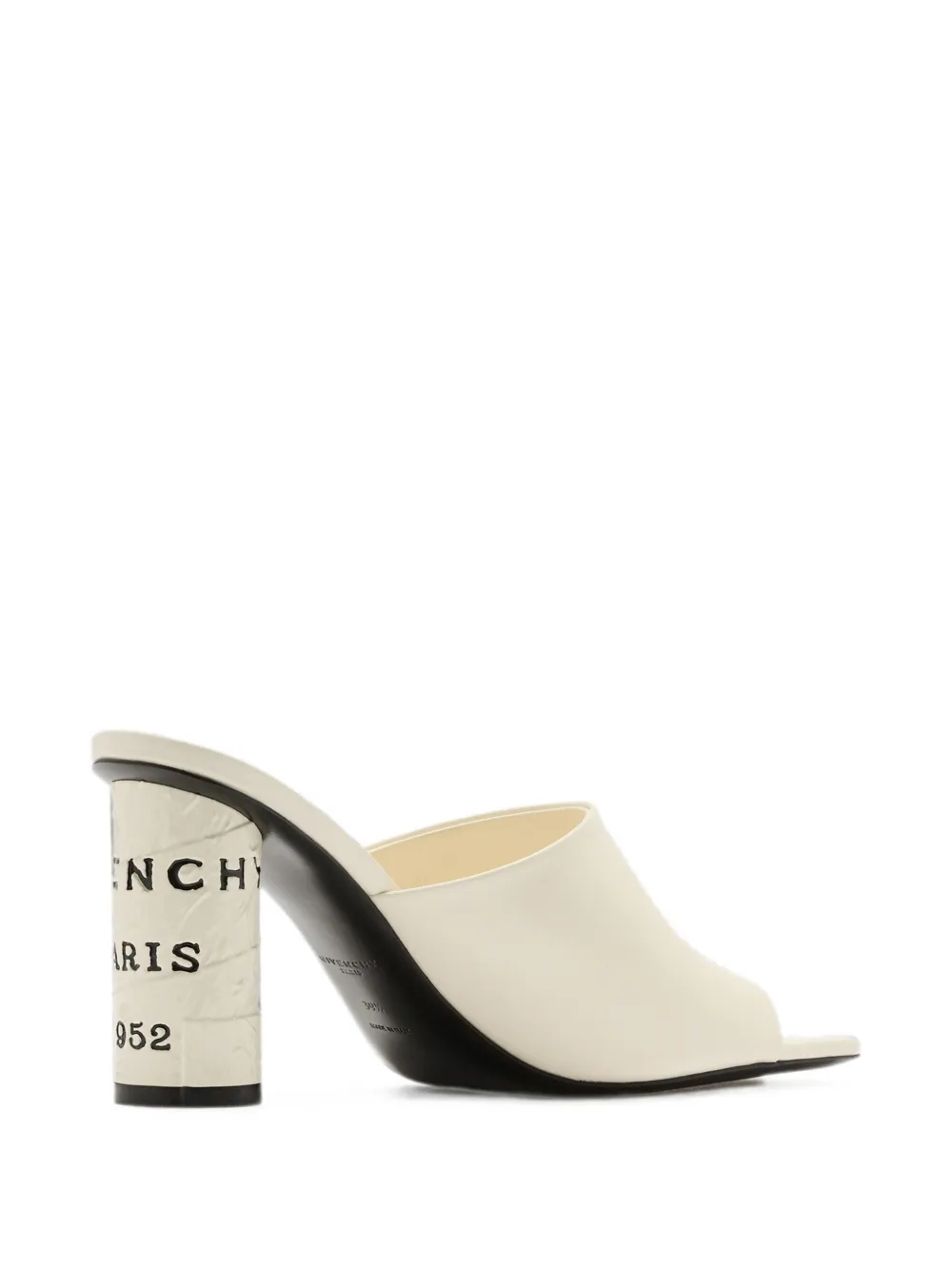Givenchy Tape heeled mules in leather Beige